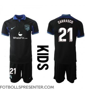 Atletico Madrid Yannick Carrasco #21 Bortatröja Barn 2022-23 Kortärmad (+ korta byxor)